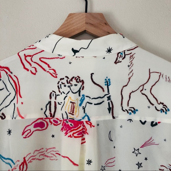 NWT Sézane Ann Astrology Blouse Size 38 - Picture 9 of 12